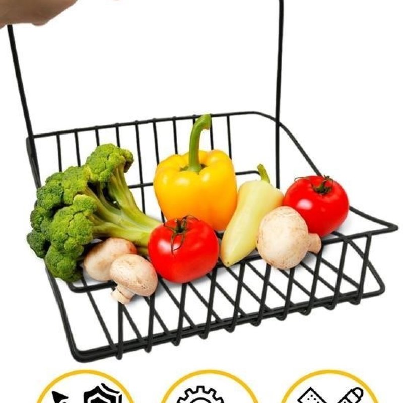 Livensense | Livensense® Retro Ferforje Askılı Siyah  Ahşap Kulplu Düzenleyici Mutfak Sepeti | Livensense® Retro Ferforje Askılı Siyah  Ahşap Kulplu Düzenleyici Mutfak Sepeti 12