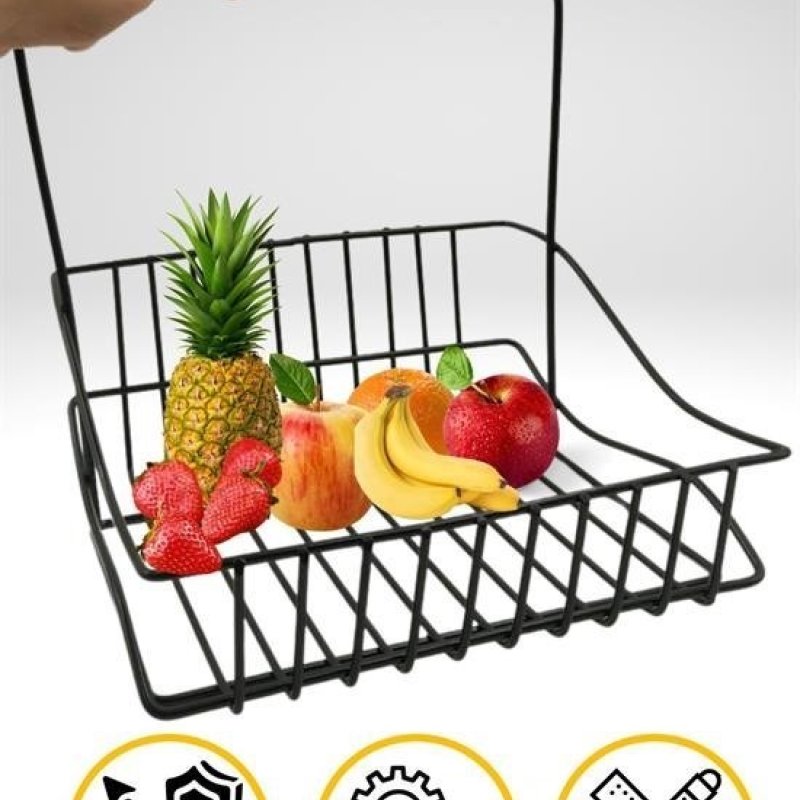 Livensense | Livensense® Retro Ferforje Askılı Siyah  Ahşap Kulplu Düzenleyici Mutfak Sepeti | Livensense® Retro Ferforje Askılı Siyah  Ahşap Kulplu Düzenleyici Mutfak Sepeti 14