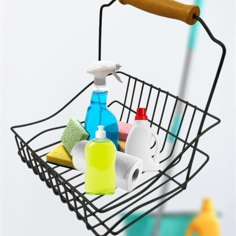 Livensense | Livensense® Retro Ferforje Askılı Siyah  Ahşap Kulplu Düzenleyici Mutfak Sepeti | Livensense® Retro Ferforje Askılı Siyah  Ahşap Kulplu Düzenleyici Mutfak Sepeti 18