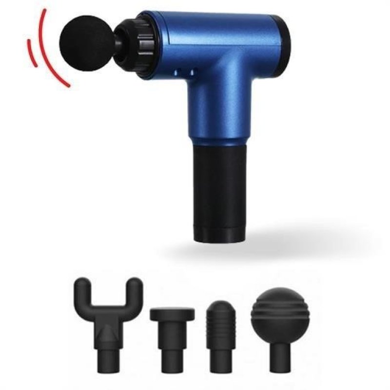 Livensense | Hırdavat | Livensense® 4 Başlıklı 6 Seviye Hız Ayarlı Vurmalı Kas Yoğurmalı Titreşimli Masaj Tabancası Aleti