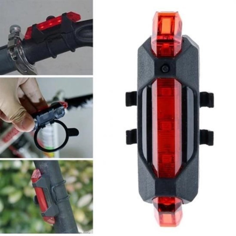 Livensense | Bisiklet Aksesuarı | Livensense® Usb Şarj Edilebilir Parlak Bisiklet Led Lamba Su Geçirmez Güvenlik Uyarı Arka Lamba Işığı