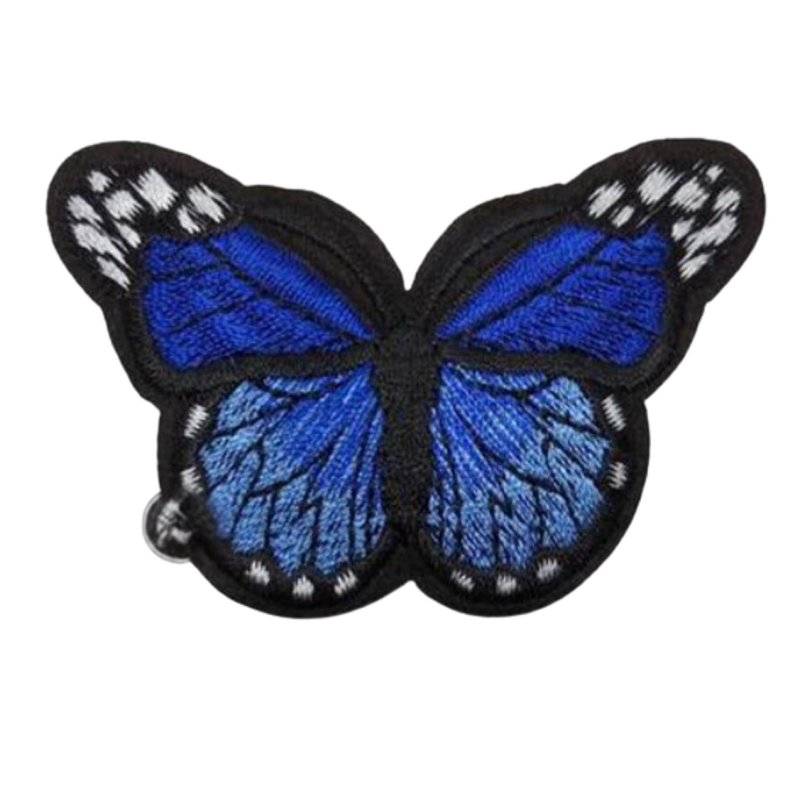 Livensense | Nakış Kiti | Aplike Ütü İle Yapışan Kelebek Lacivert Arma 7X5 Cm